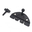 CD-slothouder voor auto met 17 mm kogelkop Basis voor houder voor mobiel en navigatie 360° draaibaar Montage omhoog en omlaag Zwart 3