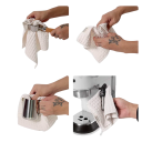 Cearcea de curățare pătrată pentru bar 30 x 30 cm Cearcea rezistentă din microfibră din fibre de poliester pentru lustruirea și uscare sticlei și suprafețelor 3
