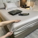 Cearceaf elastic cu elastic 400 TC dimensiune 200 x 220 cm Cearceaf neted, de o singură culoare, plăcut la atingere Pentru saltele de până la 30 cm 21