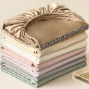 Cearceaf elastic cu gumă 400 TC dimensiune 200 x 200 cm Cearceaf neted, într-o singură culoare, plăcut la atingere pentru saltele de până la 30 cm 4