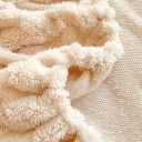 Cearceaf elastic din flanel 120 × 220 cm, Cearceaf moale și cald, se menține pe loc, model cu pătrate și valuri 6