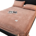 Cearceaf elastic din fleece 180 × 200 × 25 cm Cearceaf de iarnă cald pentru saltea Fleece corail moale Elastic cu bandă elastică 13