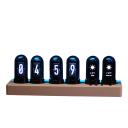 Ceas de birou tubular cu lumini colorate 169 x 53 x 578 mm Design modern cu 6 alarme și opțiunea de a alege cadranul 2