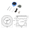 Ceas de motocicletă cu ghidon 22-28mm IPX7, impermeabil, din aluminiu, cadran luminos, vizibilitate nocturnă, durabil 7