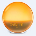 Ceas deșteptător digital cu simulare a răsăritului de soare, 16,5 cm, lumină de noapte, radio, alimentare USB, două alarme, amânare, 7 sunete, iluminare colorată 2