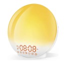 Ceas deșteptător digital cu simulare a răsăritului de soare, 16,5 cm, lumină de noapte, radio, alimentare USB, două alarme, amânare, 7 sunete 1