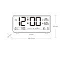 Ceas deșteptător digital LED cu temperatură și umiditate 13,6 x 6,3 x 3,4 cm Două alarme Funcționare silențioasă Trezire treptată Mod nocturn Oră Dată 2