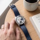 Ceas mecanic de lux pentru bărbați cu cronograf Manual, tachimetru și indicator de 24 de ore Carcasă de 38 mm Oțel 316L Sticlă safir Curea 8