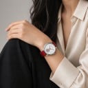Ceasuri automate pentru femei Sea-Gull de lux cu secundar în formă de inimă Rezistente la apă 50 m Diametru 34 mm Sticlă de safir Curea din piele 8