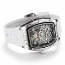 Ceasuri mecanice de lux pentru bărbați Skeleton cu mecanism vizibil Carcasă tonneau 42 x 53 mm Rezistent la apă 3 ATM Curea din silicon 11