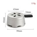 Ceaun pentru cărbune pentru narghilea, bol rezistent la vânt cu mânere și control al căldurii 99 x 42 mm, metalic argintiu pentru producerea 2