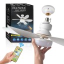 Ceiling Fan with LED Light 30 W Remote Control Modern Design Quiet Operation Adjustable Light Temperature Energy Efficient 3