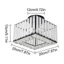 Ceiling Light 20 x 20 x 13 cm with a base of 12 cm Square shape and glass panels, 3 switchable light temperatures, E27 socket, for the hall 4