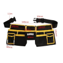 Ceinture à outils en deux parties pour électricien Sac à outils à plusieurs poches Organisateur d'outils Tissu résistant Support de ceinture durable 6