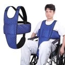 Ceinture de sécurité pour fauteuil roulant avec poche anti-chute sangles réglables et boucles longueur jusqu'à 200 cm hauteur jusqu'à 258 cm bleue 1