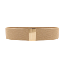 Ceinture élastique large pour femme 65 x 5 cm Boucle en métal doré Ceinture élégante pour robe Affinement de la taille Accessoire stylé 7