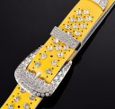 Ceinture en cuir moderne avec des pierres précieuses luxueuses J3049 2