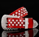 Ceinture en cuir moderne avec des pierres précieuses luxueuses J3049 11