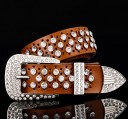 Ceinture en cuir moderne avec des pierres précieuses luxueuses J3049 16