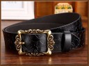 Ceinture en cuir noire élégante 2