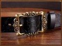 Ceinture en cuir noire élégante 3