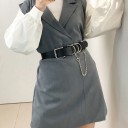 Ceinture en cuir pour femme avec chaîne 4