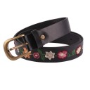 Ceinture en cuir pour femme avec des fleurs 1