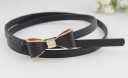 Ceinture en cuir pour femme avec nœud L67 2