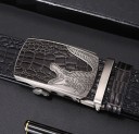 Ceinture en cuir pour homme avec crocodile L428 1