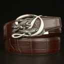 Ceinture en cuir pour homme avec crocodiles 9