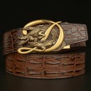 Ceinture en cuir pour homme avec crocodiles 5
