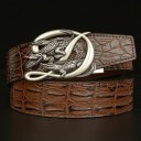 Ceinture en cuir pour homme avec crocodiles 16
