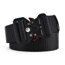 Ceinture en nylon pour homme 125 x 3,8 cm Ceinture tactique résistante avec boucle métallique à dégagement rapide Ceinture réglable pour uniforme Pantalons Équipement 4