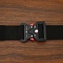 Ceinture en nylon pour homme 125 x 3,8 cm Ceinture tactique résistante avec boucle métallique à dégagement rapide Ceinture réglable pour uniforme 6