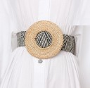 Ceinture en paille pour femme avec grande boucle 4