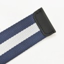 Ceinture en toile unisexe avec boucle en métal à double anneau Ceinture textile noire ajustable Accessoire de mode pour jeans et shorts 2