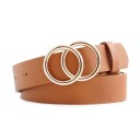 Ceinture femme avec boucle ronde double 15