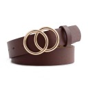 Ceinture femme avec boucle ronde double 17