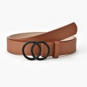 Ceinture femme avec boucle ronde double 21