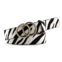 Ceinture femme avec boucle ronde double 8