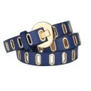 Ceinture femme grunge punk en cuir PU avec boucle en métal Design ajustable Accessoire de mode stylé pour tenue quotidienne 4