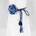 Ceinture fine pour femme avec fleur 6