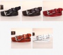 Ceinture perforée en cuir pour femmes J842 1