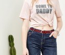 Ceinture perforée en cuir pour femmes J842 7