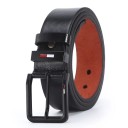 Ceinture pour homme en cuir PU 120 x 3,8 cm avec boucle en métal allié Accessoire de mode élégant pour jeans et costume Ceinture réglable pour homme 6