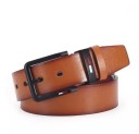 Ceinture pour homme en cuir PU 120 x 3,8 cm avec boucle en métal allié Accessoire de mode élégant pour jeans et costume Ceinture réglable pour homme 2