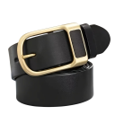 Ceinture pour homme en cuir PU 120 x 3,8 cm Ceinture classique avec boucle en métal Accessoire de mode élégant pour pantalons Longueur ajustable Style pour homme 1