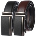 Ceinture pour homme en cuir véritable largeur 3,5 cm Boucle en métal en alliage de zinc Ceinture en cuir classique pour pantalons Accessoire élégant Matériau naturel 1