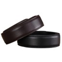 Ceinture sans boucle de 3,5 cm pour boucle automatique Ceinture pour homme en cuir PU Ceinture lisse élégante Longueur ajustable Ceinture sans trous 2