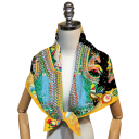 Celebración de tradiciones populares pañuelo cuadrado Tendencia de moda femenina Pañuelo multifuncional para la cabeza, el cuello y el cuerpo 4